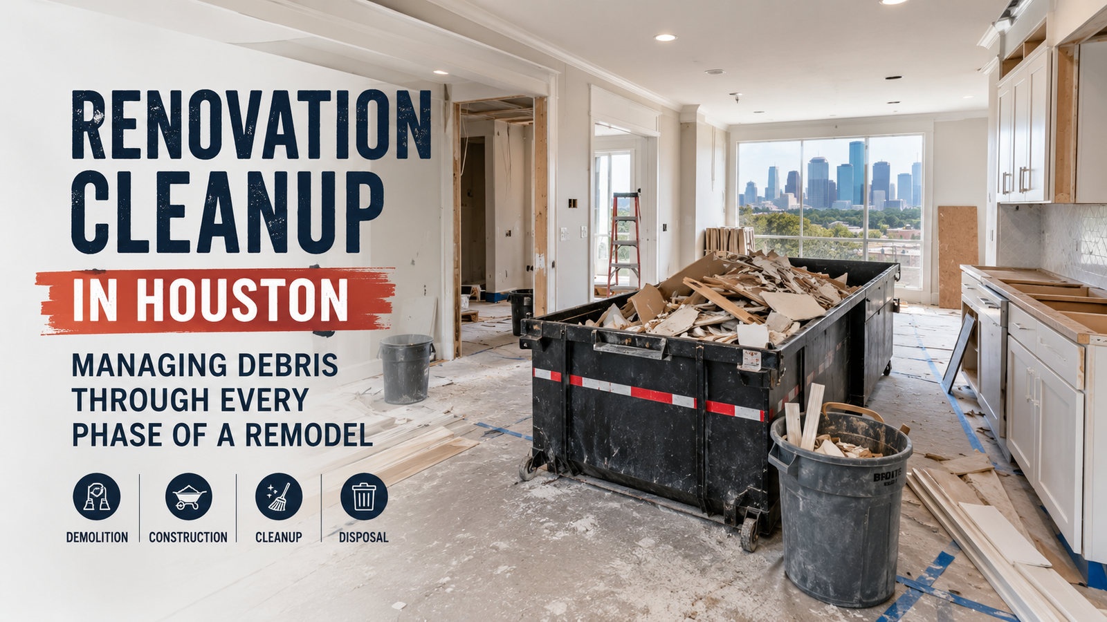 Renovation Cleanup in Houston: Managing Debris Through Every Phase of a Remodel